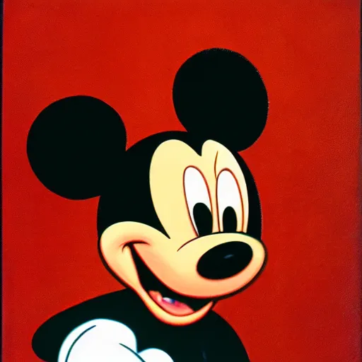 Prompt: 'portrait of mickey mouse, renaissance painting'