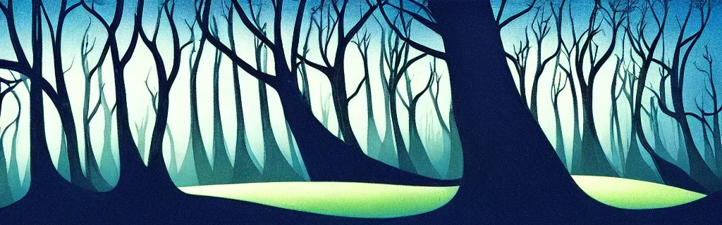 Image similar to trees, animated film, stylised, illustration, by eyvind earle, scott wills, genndy tartakovski