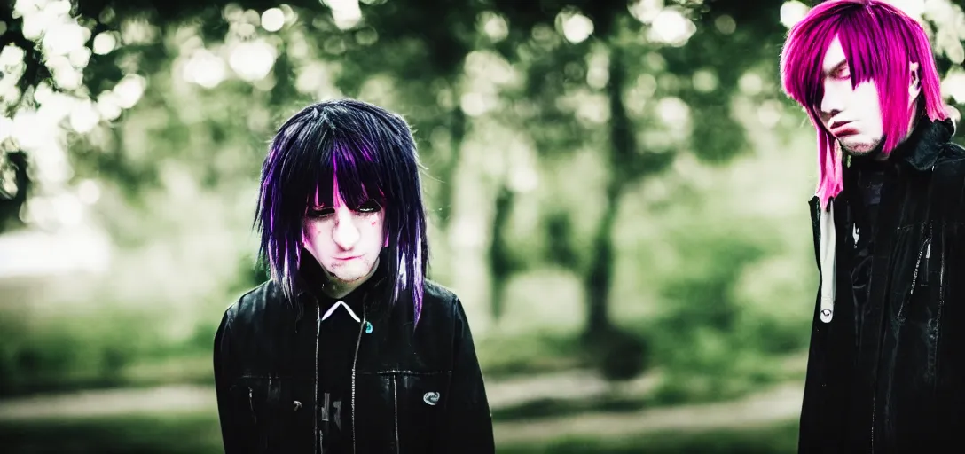 Image similar to emo scene kid bokeh