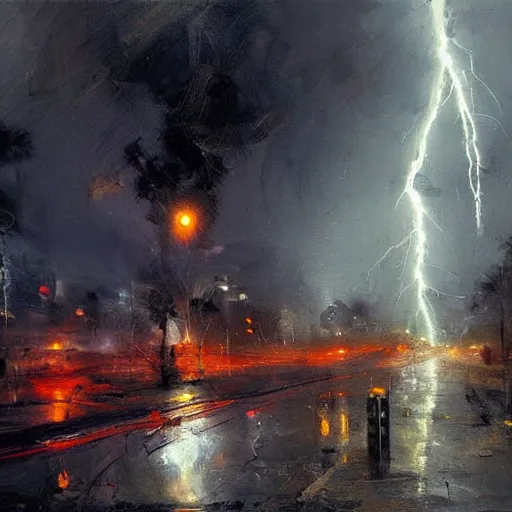 Image similar to lightning storm lightning all over the place bolts of lighting everywhere, realistic, ultrahd, jeremy mann painting