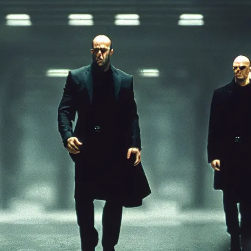 Prompt: Jason Statham in the matrix movie 4K quality very detailed
