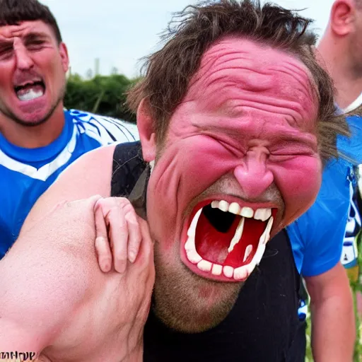 Image similar to extreme silly face championship winning entry, face pulling world tournament 2 0 1 9