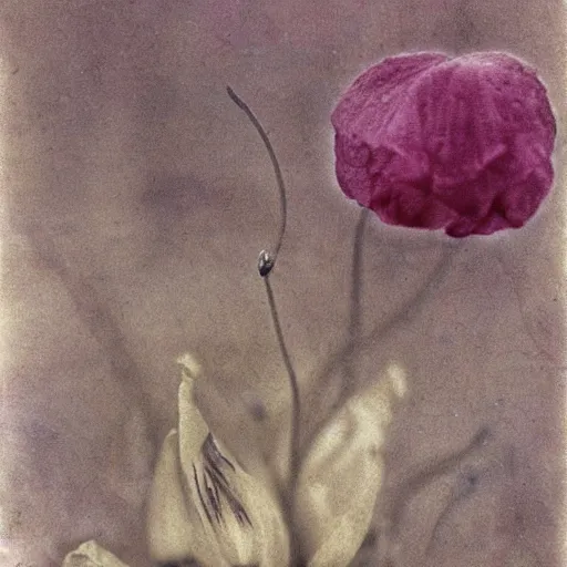 Image similar to The photograph is a beautiful and haunting work of art of a series of images that capture the delicate beauty of a flower in the process of decaying. The colors are muted and the overall effect is one of great sadness. by Edmund Dulac, by Pierre Puvis de Chavannes mournful, straight