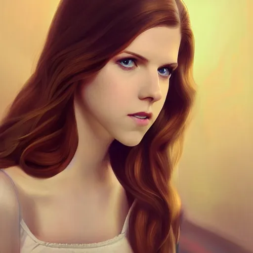 Prompt: a portrait of anna kendrick as a pixar character, beautiful, elegant, extremely detailed digital art, trending on artstation hyper realistic matte painting, by wlop, artgerm
