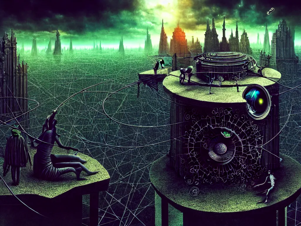 Image similar to highly detailed photo of living is the illusion of dying, trending on deviantart, neo surrealism, sharp focus, 4 k, a lot of little details, octane, masterpiece, art by max ernst