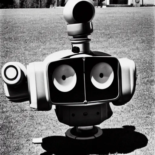 Image similar to wide angle robot by Diane Arbus