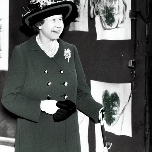 Image similar to queen elizabeth as the riddler