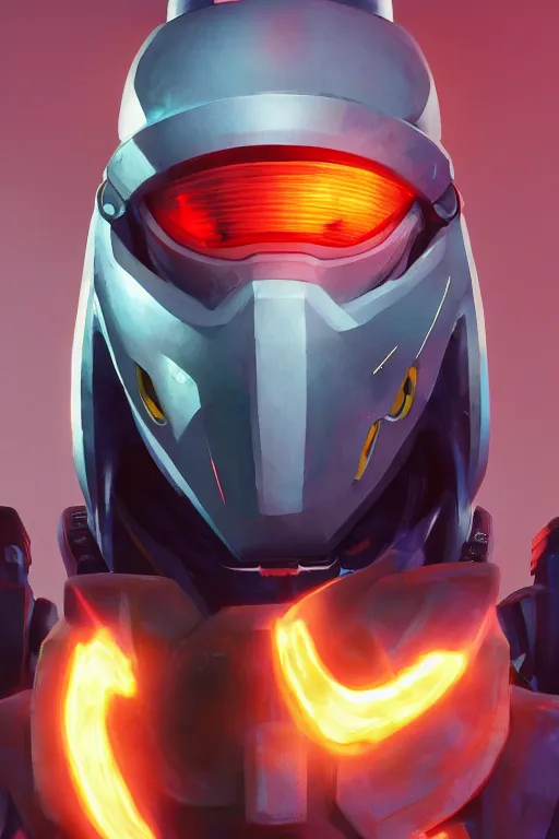 Image similar to epic mask helmet robot ninja portrait stylized as fornite style game design fanart by concept artist gervasio canda, behance hd by jesper ejsing, by rhads, makoto shinkai and lois van baarle, ilya kuvshinov, rossdraws global illumination radiating a glowing aura global illumination ray tracing hdr render in unreal engine 5