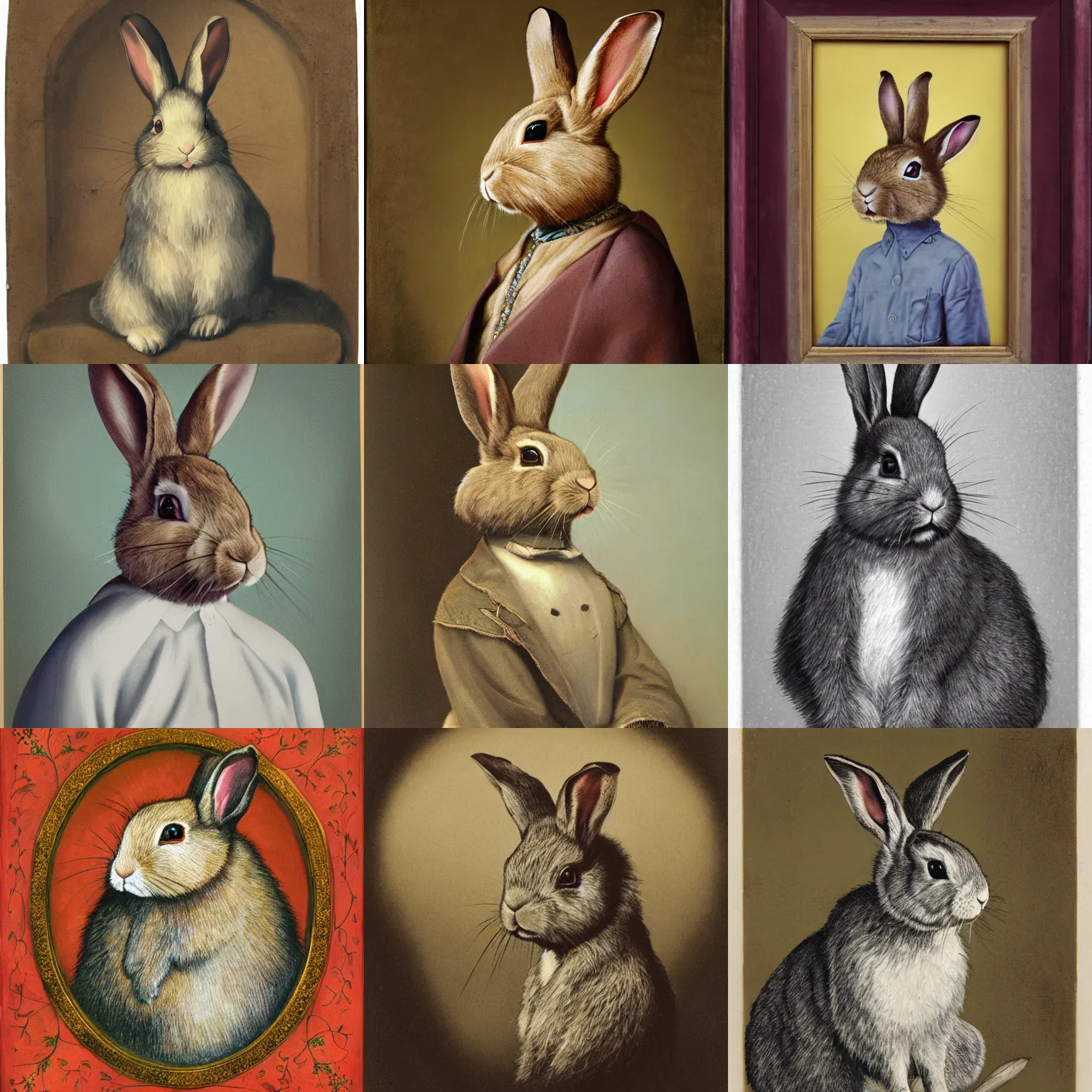 Prompt: portrait of a rabbit king