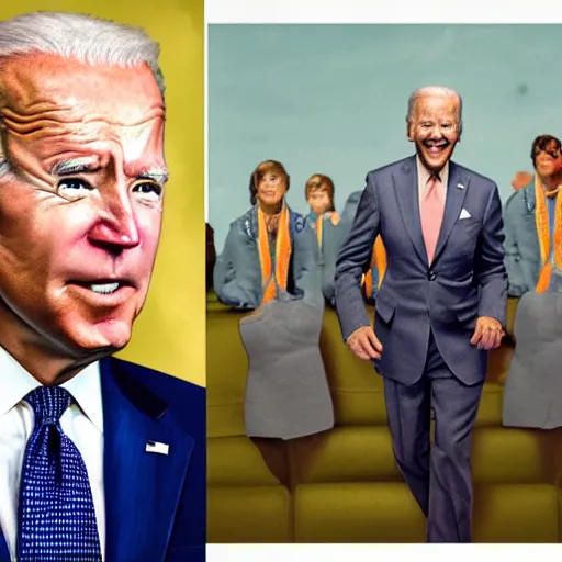 Image similar to joe biden in a wes anderson film, hyper detailed, 8 k,