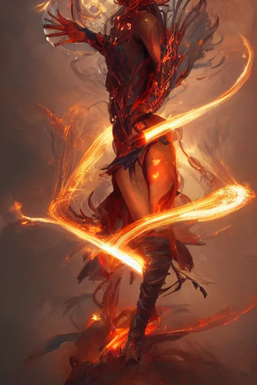 Prompt: model wearing exploding fire electricity and blood, sorcerer, diamonds, angel, fantasy, dramatic lighting, highly detailed, digital painting, holding electricity, magic the gathering, hyper detailed, 3 d render, hyper realistic detailed portrait, peter mohrbacher, wlop, ruan jia