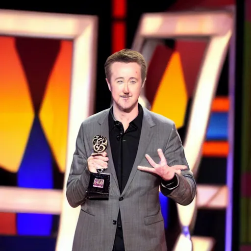 Prompt: edward norton winning the price is right