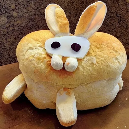Image similar to a bunny bread hybrid