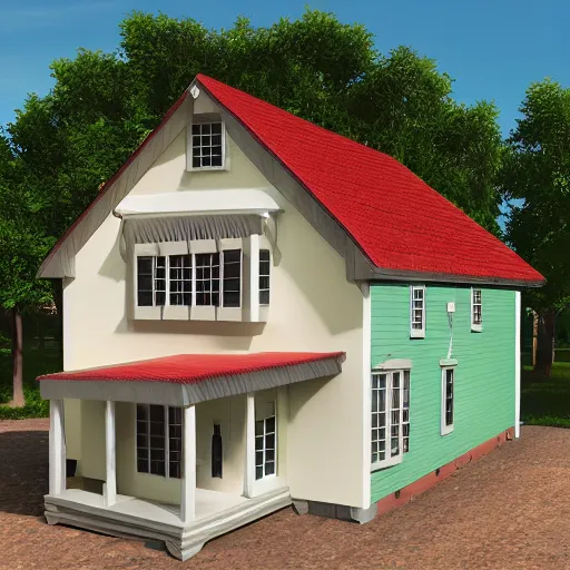 Image similar to professional photogrammetry model of a house