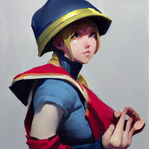 Image similar to greg manchess portrait painting of himiko toga as overwatch character, medium shot, asymmetrical, profile picture, organic painting, sunny day, matte painting, bold shapes, hard edges, street art, trending on artstation, by huang guangjian and gil elvgren and sachin teng