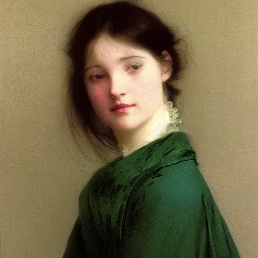 Prompt: a young woman's face, her hair is calcium white and she wears an cobalt blue satin cloak, by ivan aivazovsky and syd mead and moebius and gaston bussiere and roger dean and pieter claesz and paul delaroche and alma tadema and aelbert cuyp and willem claesz, hyperrealistic, volumetric light, octane render