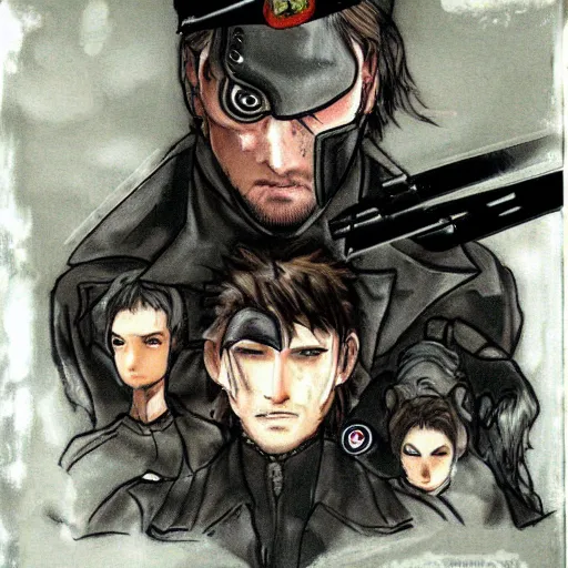 Prompt: a chris - chan drawing of metal gear solid 3