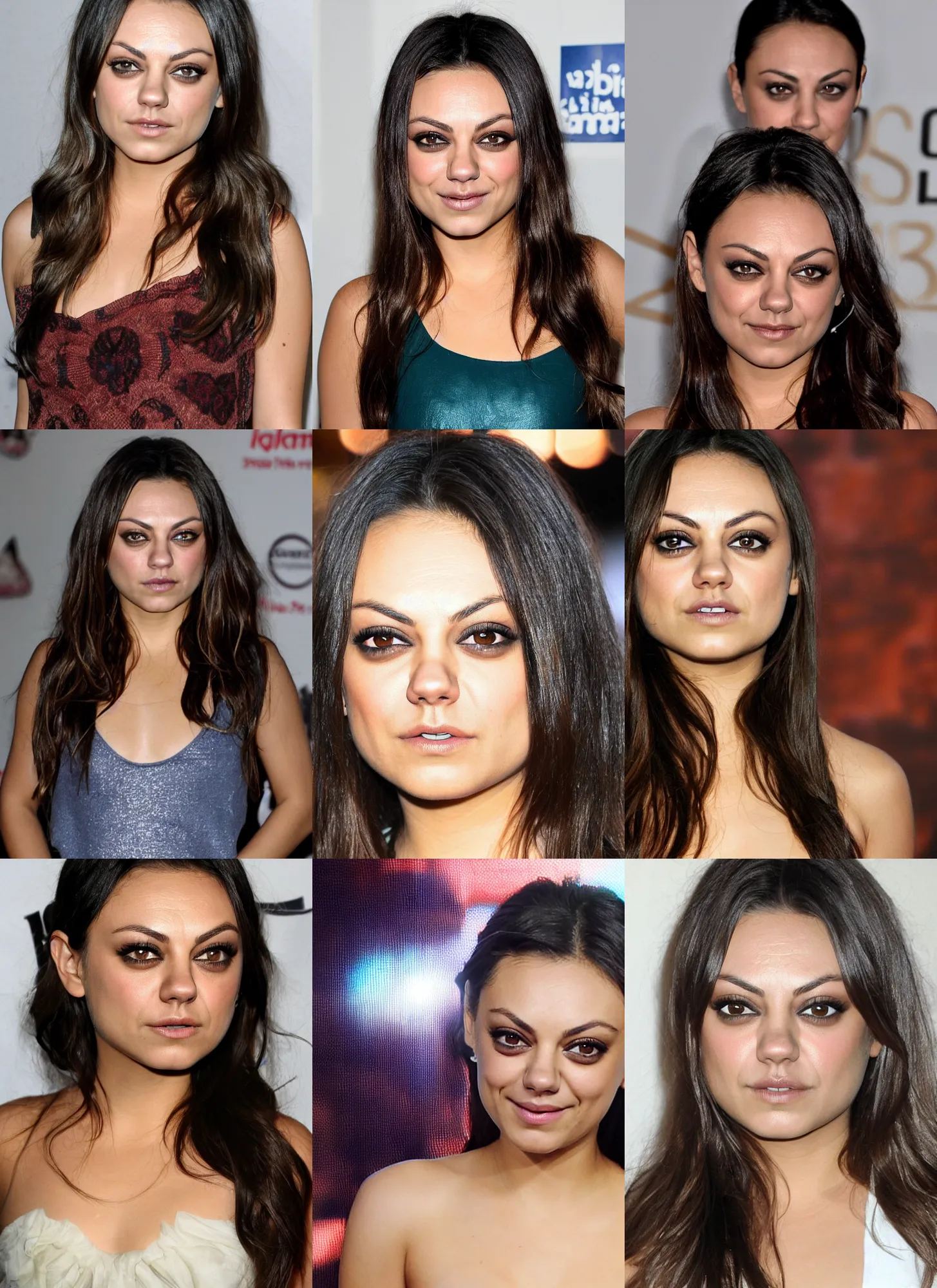 Prompt: mila kunis made from light