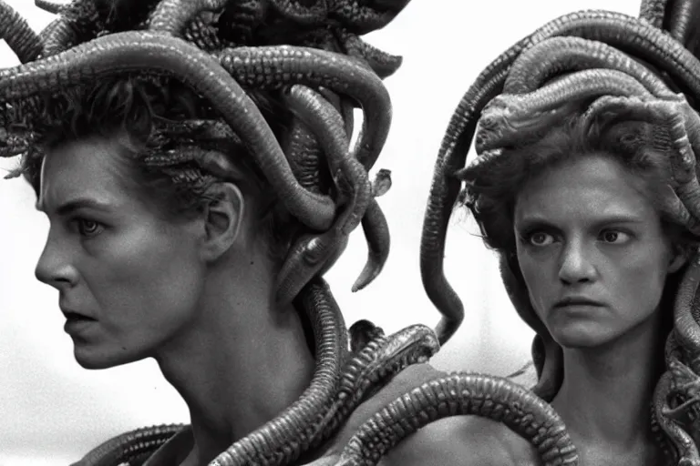 Image similar to Medusa in Aliens (1986), highly detailed, high quality, HD, 4k, 8k, Canon 300mm, professional photographer, 40mp, lifelike, top-rated, award winning, realistic, sharp, no blur, edited, corrected, trending