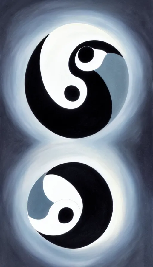 Prompt: Abstract representation of ying Yang concept, by Blizzard Concept Artists