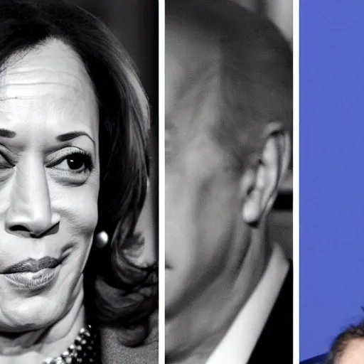 Image similar to Kamala Harris and Joe Biden kissing each other, 8k, highly detailed,