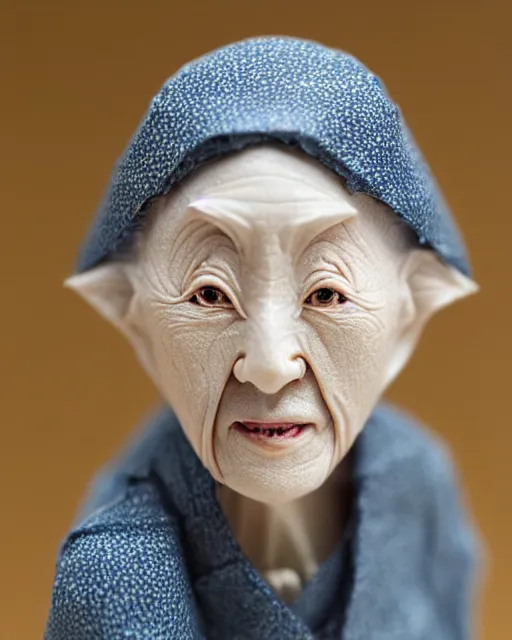 Prompt: an origami wrinkled old fisherlady by akira yoshizawa, realistic, very detailed, complex, intricate, studio lighting, bokeh, sigma 5 0 mm f 1. 4