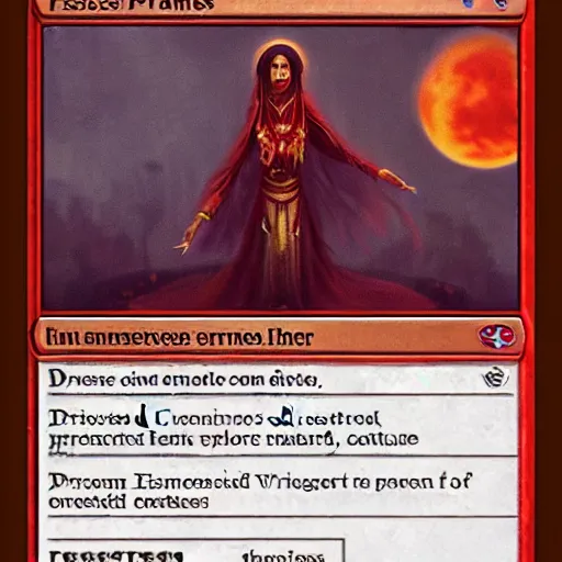 Prompt: priestess of the blood moon