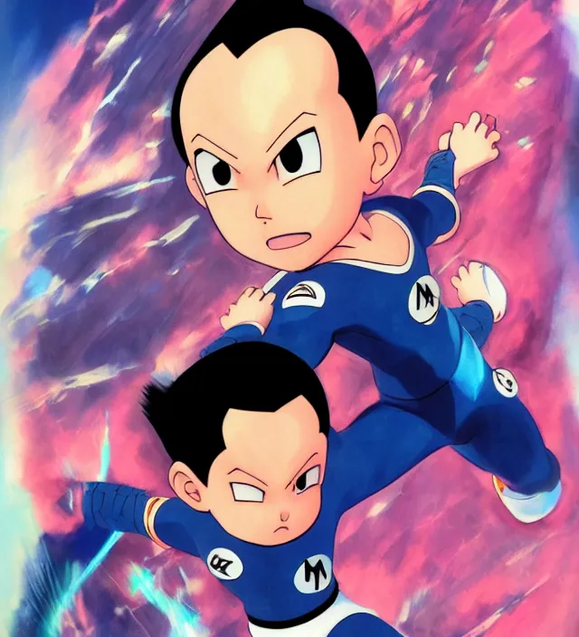 Prompt: hd manga anime portrait of a hero in ishikawa ken toriyama miyazaki astroboy alex ross style detailed trending award winning on flickr artstation