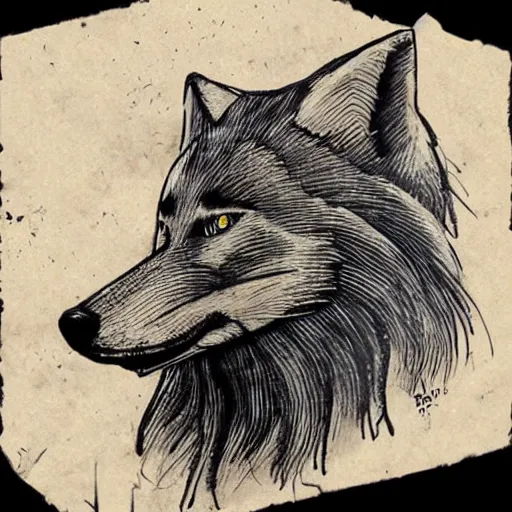 Image similar to retarded wolf, da vinci