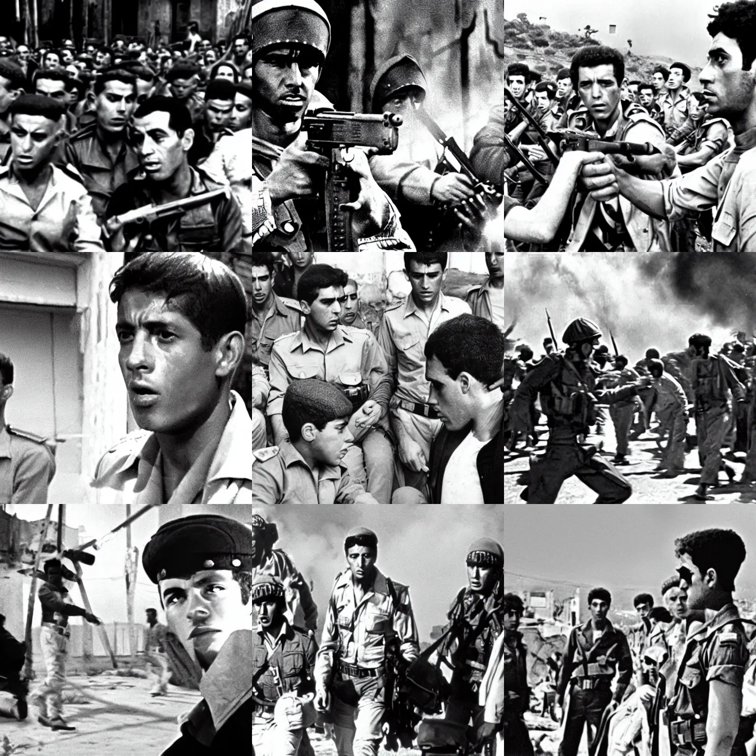 Prompt: a film still from the battle of algiers ( 1 9 6 0 )