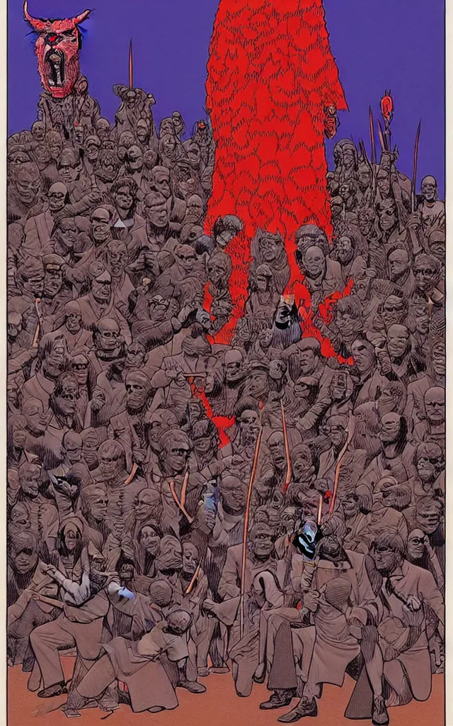 Image similar to the demonology of modern politics, by jean giraud