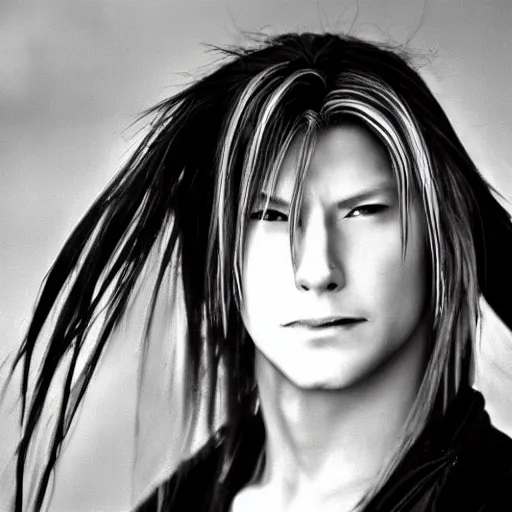 Image similar to A photo of sephiroth, award winning photography, 50 mm, perfect faces.