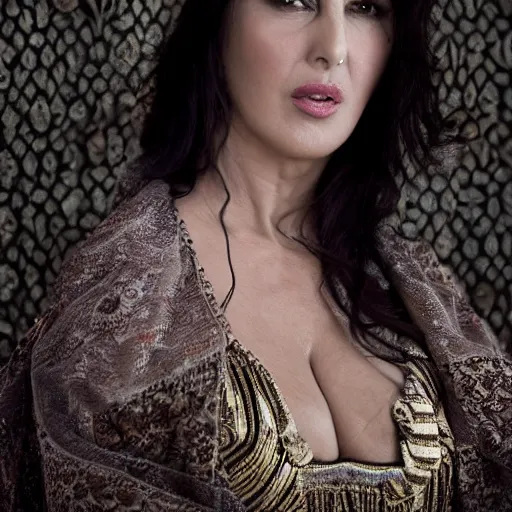 Prompt: Monica Bellucci as an Iranian woman, hyperdetailed, 4k, DSLR photograph