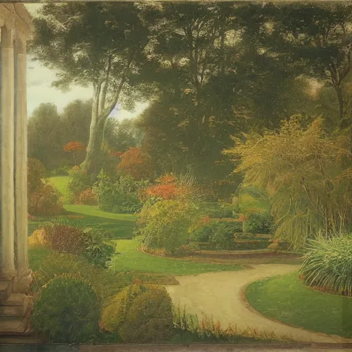 Prompt: a serene landscape of a garden