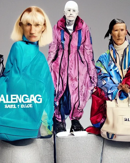 Image similar to a leaked screenshot of Balenciaga's 2055 campaign