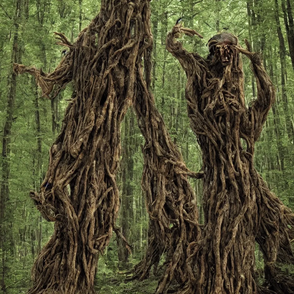 Image similar to forest, horrifying creature