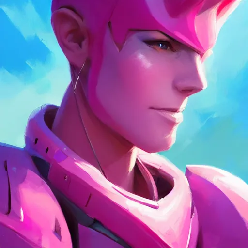 Prompt: female paladin with bright pink mohawk, portrait, behance hd artstation by jesper ejsing by rhads, makoto shinkai and lois van baarle, ilya kuvshinov, ossdraws