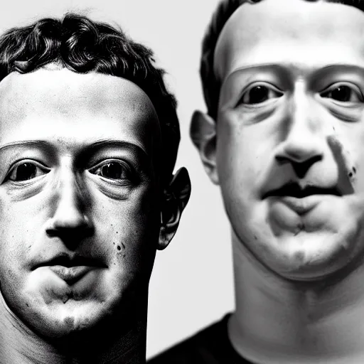 Prompt: horror portrait of mark zuckerberg, terrifying, high detail, hyperreal