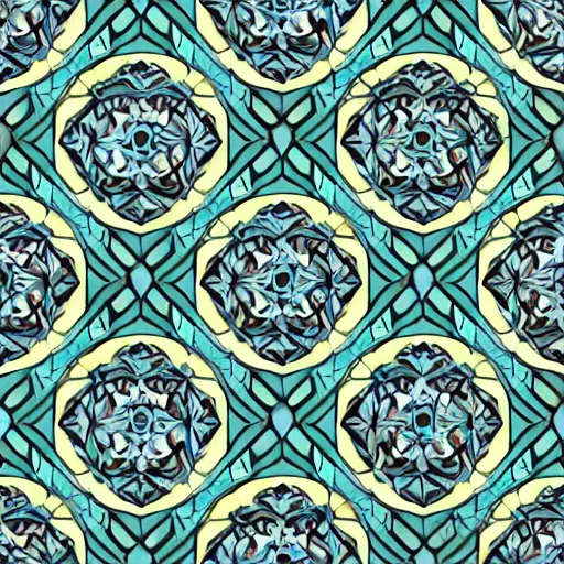 Image similar to hawaiian tileable pattern, digital art