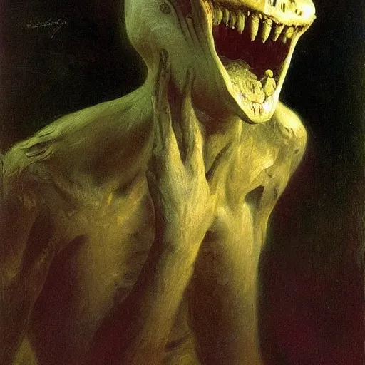 Image similar to alien by ilya repin