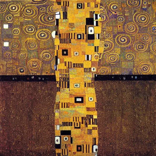 Prompt: glitch art by gustav klimt