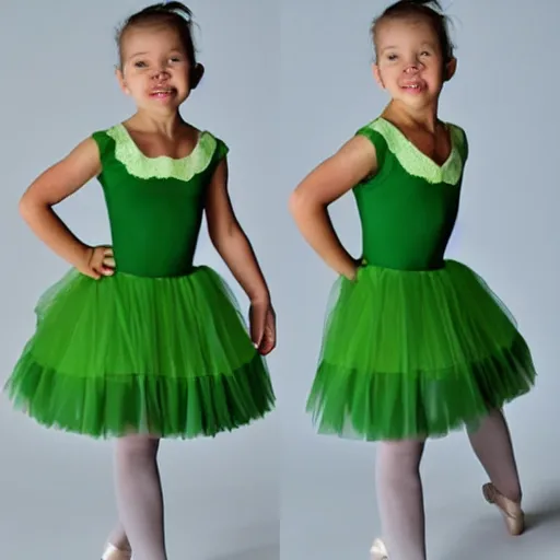 Image similar to hulk wearing a ballerina dress.