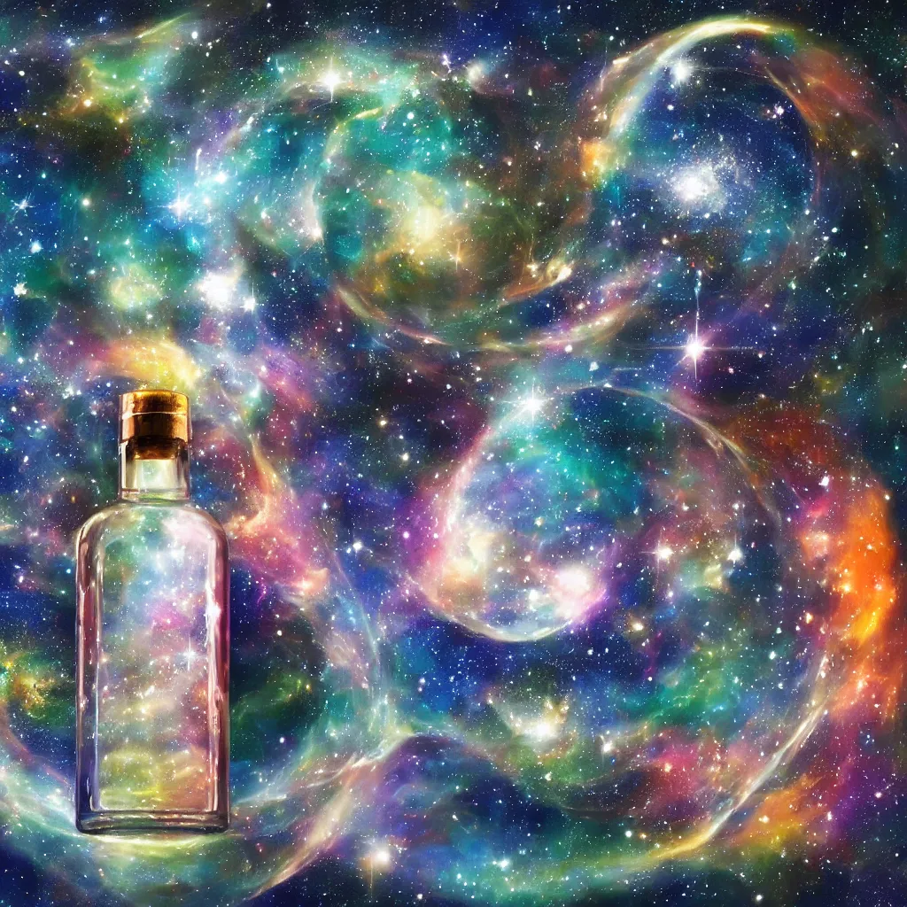 Image similar to the universe contained within a bottle