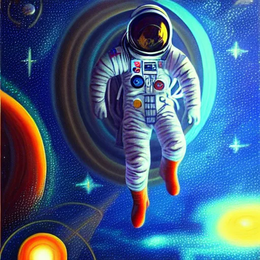 Image similar to spaceman superhero isometric scifi astral spirit space journey in oil painting, pulled into the spiral vortex, trending on artstation, award winning, emotional, highly detailed ethereal isometric surrealist art