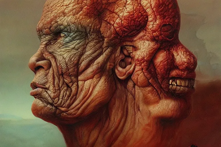 Prompt: call the prime land from the yeast. hyperrealistic acrylic painting. artgerm, beksinski and tuomas korpi. indian and japanese mythology.