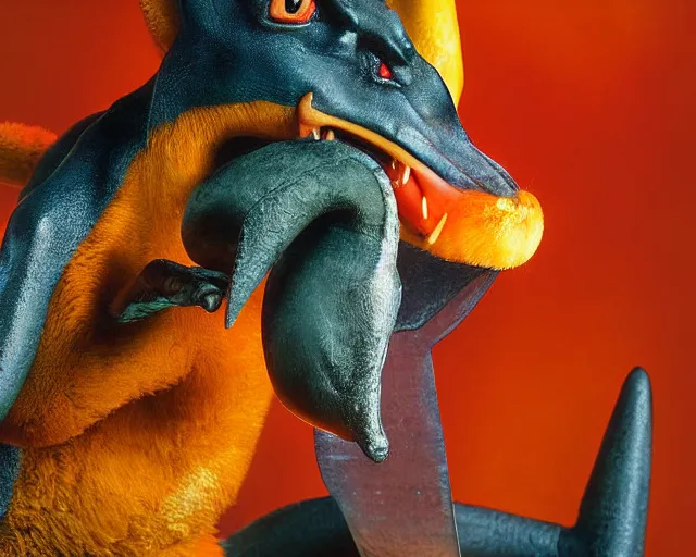 Prompt: portrait photograph of charizard, by frans lanting, sharp focus