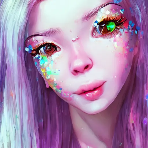 belle delphine portrait ahegao face glossy glare | Stable Diffusion ...