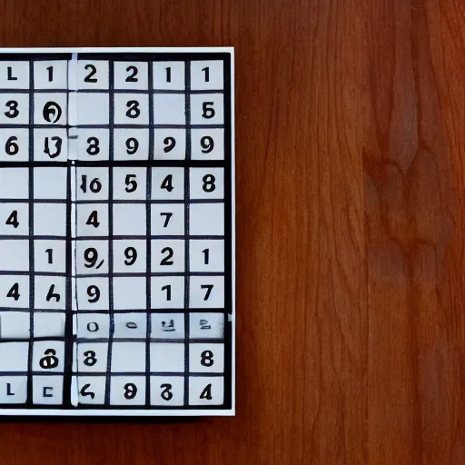 Prompt: sudoku board