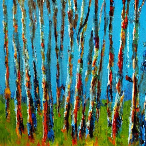 Image similar to abstract art representing aspen poplar