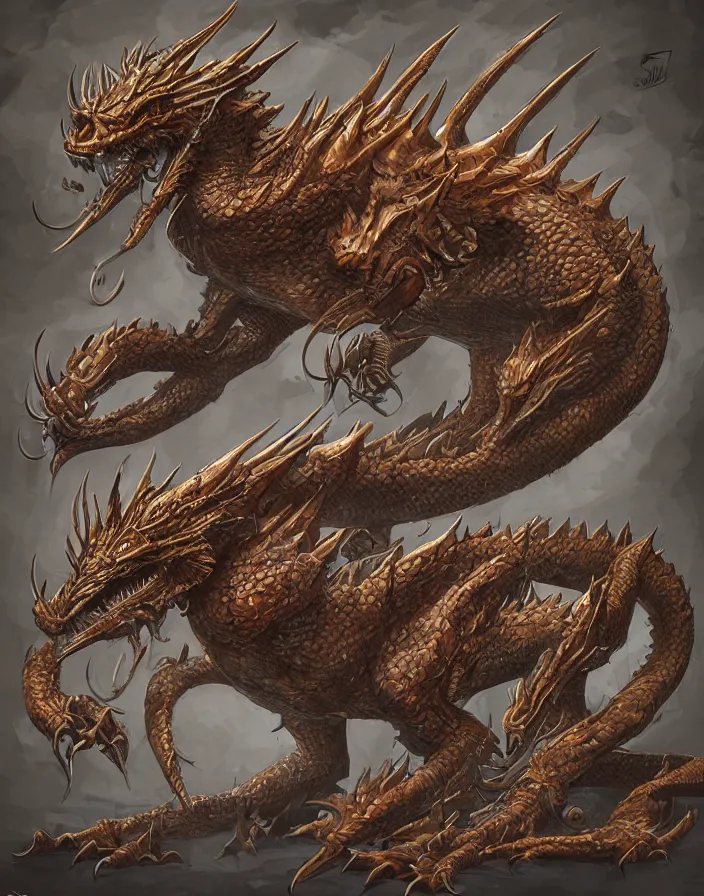 Prompt: hyper detailed industraial & utility dragon by svetlin velinov